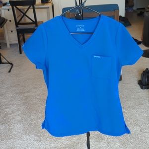 Jaanuu scrub top royal blue size s
